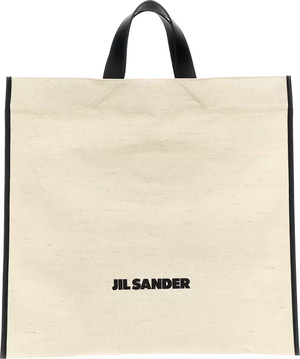 Bicolor Jute Tote Bag