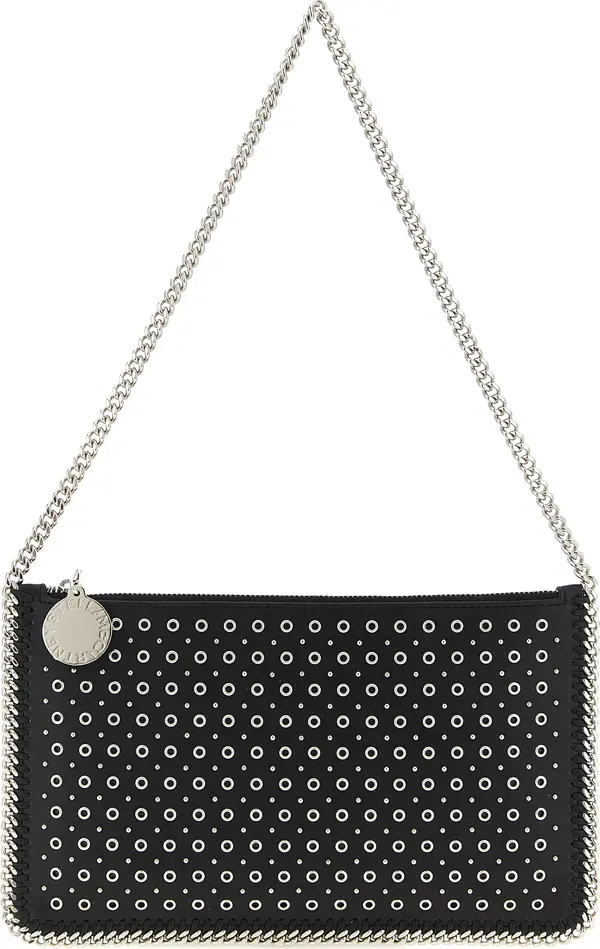Black Polyester Shoulder Bag