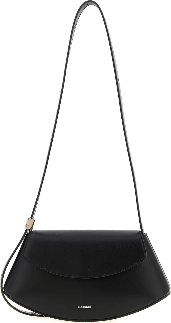 Black Bovine Leather Crossbody Bag
