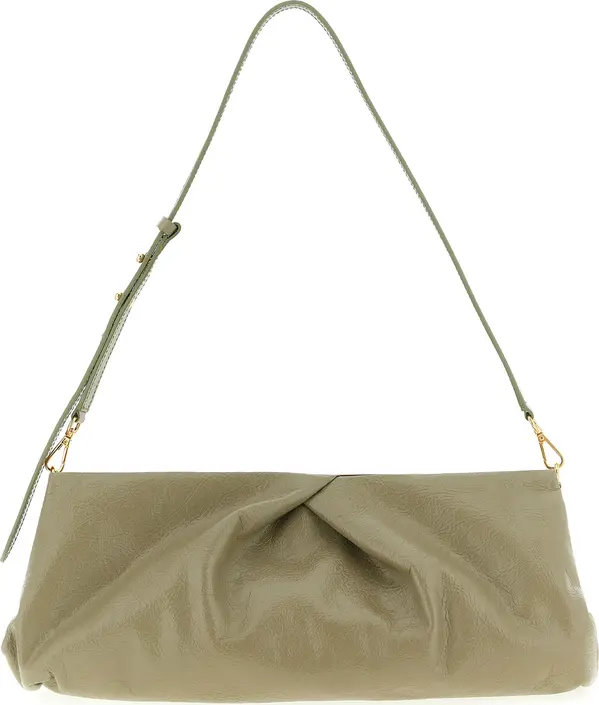 Bicolor Calfskin Clutch Bag