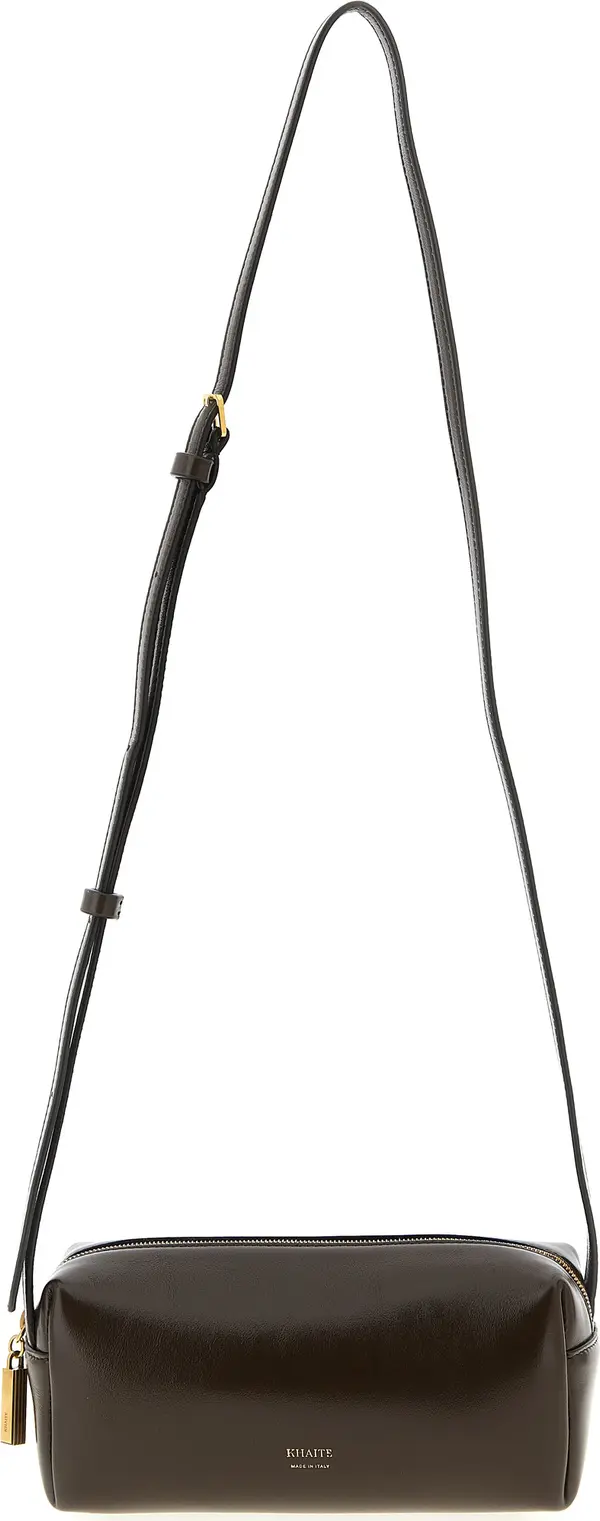 Brown Calfskin Crossbody Bag