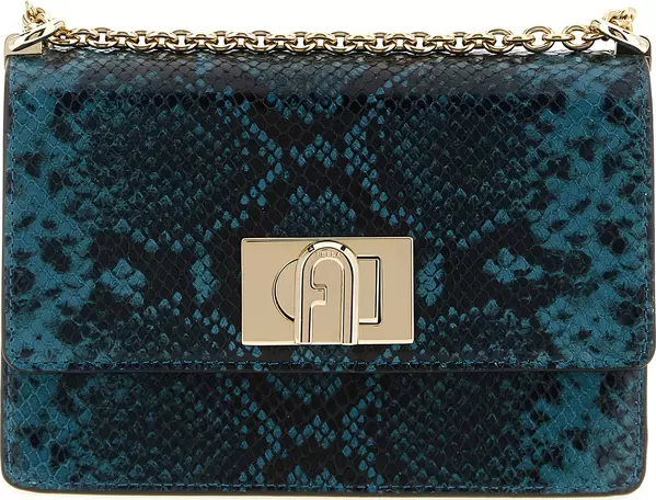 Blue Goatskin Crossbody Bag