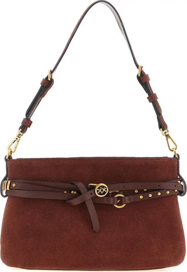 Bordeaux Lamb Leather Shoulder Bag