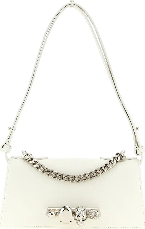 White Calfskin Shoulder Bag