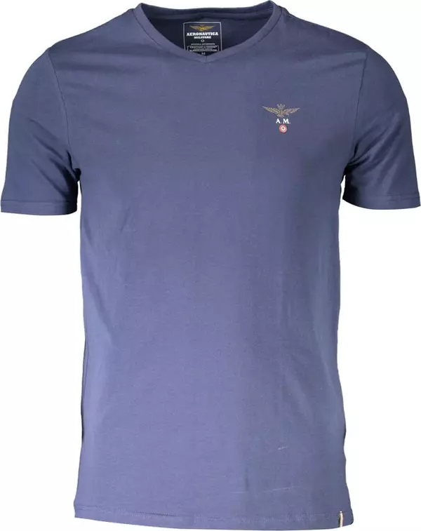 Blue Cotton Men's T-Shirt