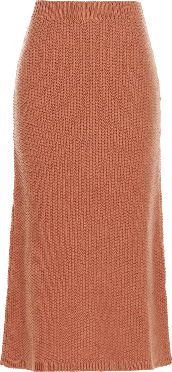 Orange Cashmere Mini Skirt