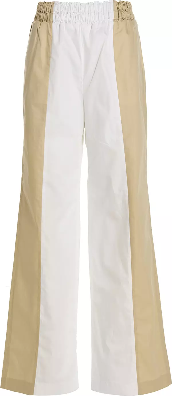 Multicolor Cotton Casual Pants
