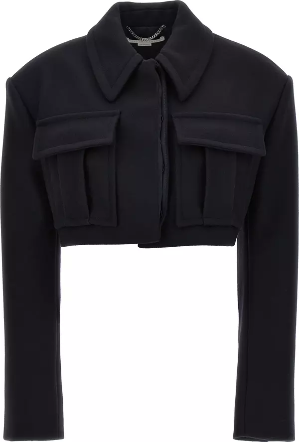 Black Wool Full-Length Jacket