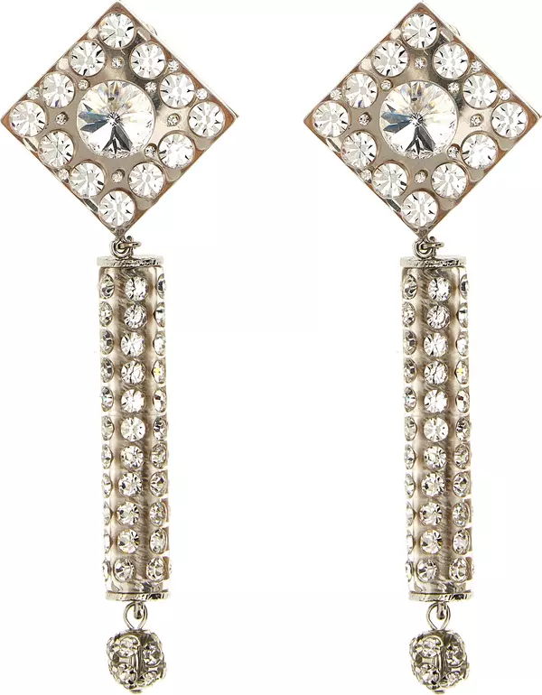 Silver Plastic Earrings