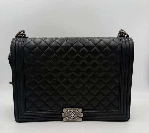 Bicolor Leather Handbag