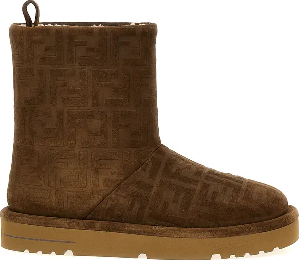 Brown Calf Leather Bos Taurus Ankle Boots