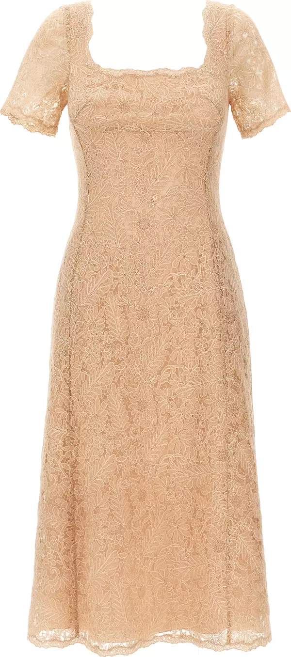 Multicolor Polyester Midi Dress