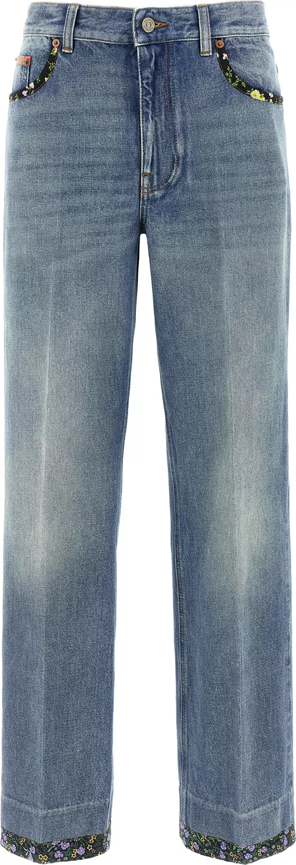 Blue Cotton Jeans Denim