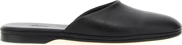 Black Calfskin Mules
