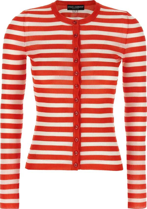 Orange Viscose Cardigan