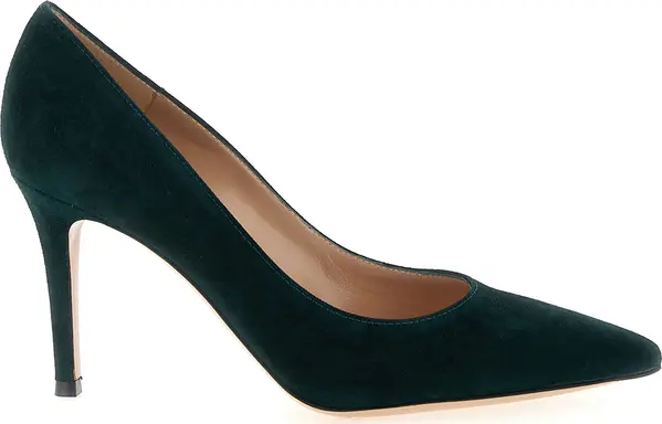 Bicolor Suede Leather High Heel Pumps