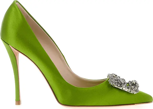 Bicolor Viscose High Heel Pumps