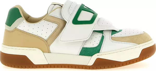 Multicolor Leather Athletic Sneakers