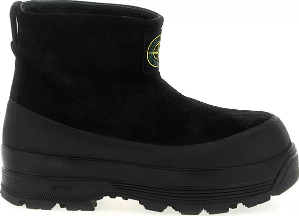 Black Rubber Ankle Boots