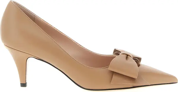 Multicolor Calfskin Mid Heel Pumps
