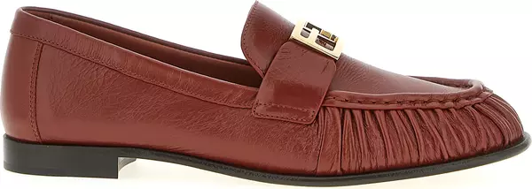 Brown Lamb Leather Slip-On Loafers