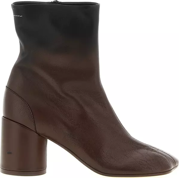Brown Lambskin Ankle Boots