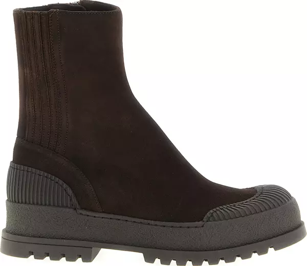 Brown Goatskin Ankle Boots