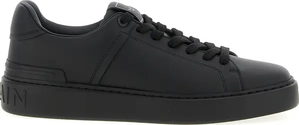 Black Calfskin Low Top Sneakers