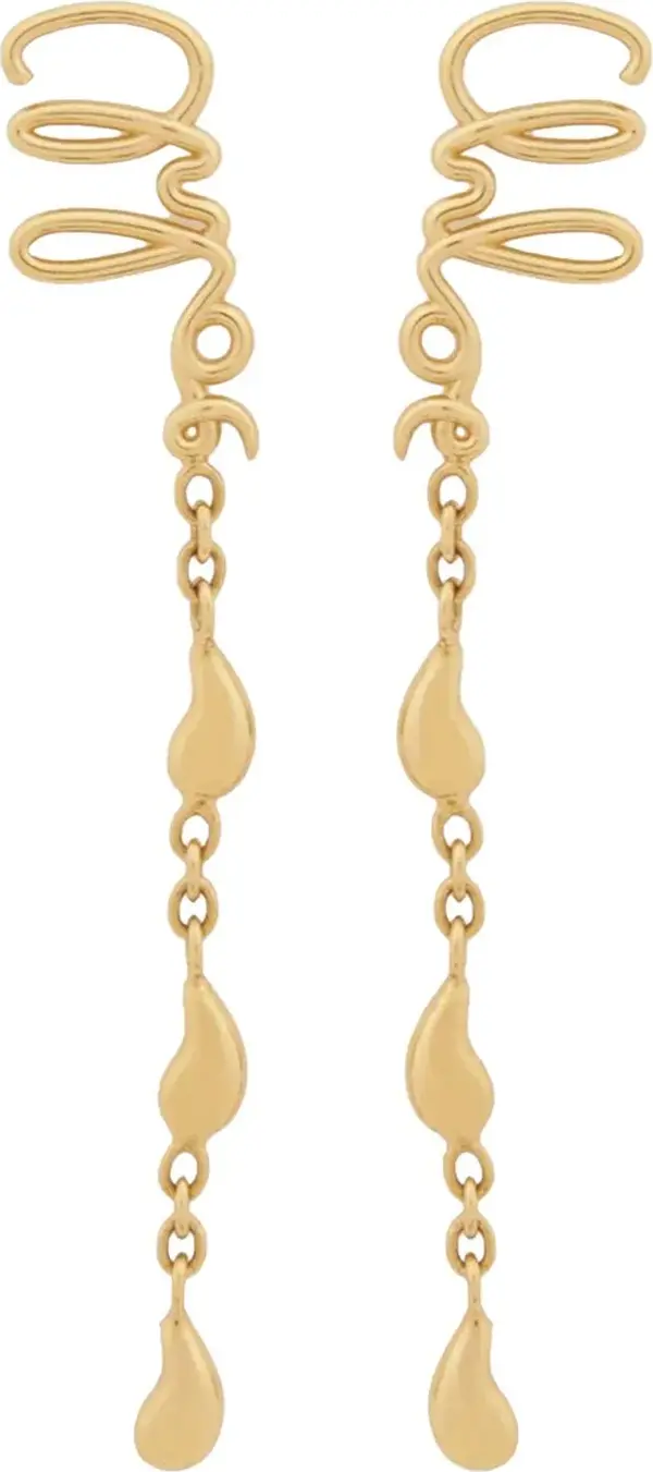 Gold Brass Earrings