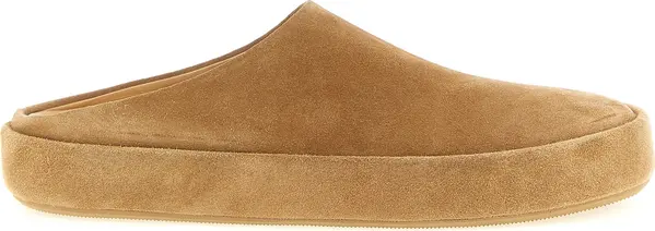Beige Calfskin Mules