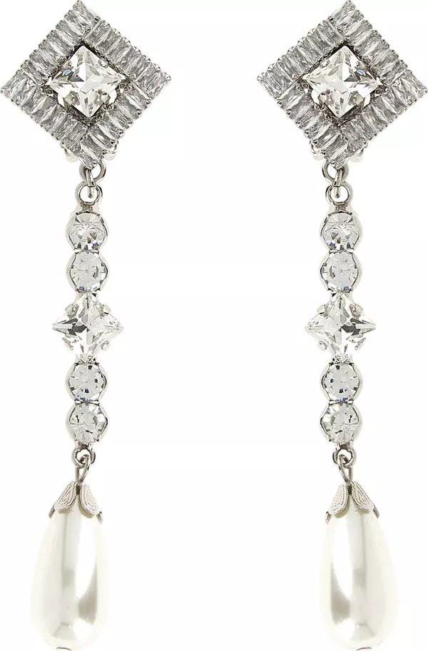 Silver Plastic Earrings