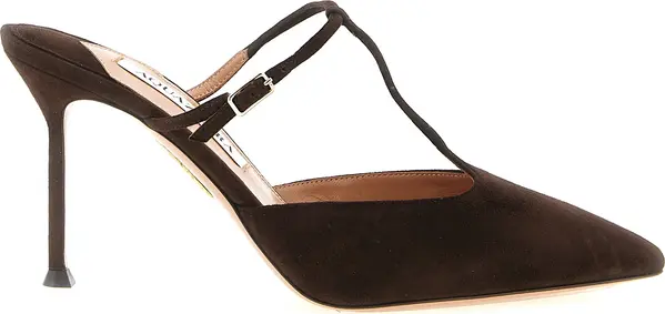 Brown Goatskin High Heel Pumps