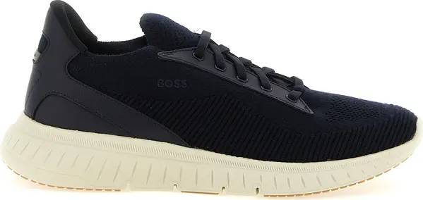 Blue Cowhide Athletic Sneakers