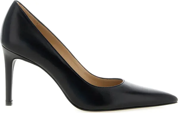 Black Calfskin High Heel Pumps