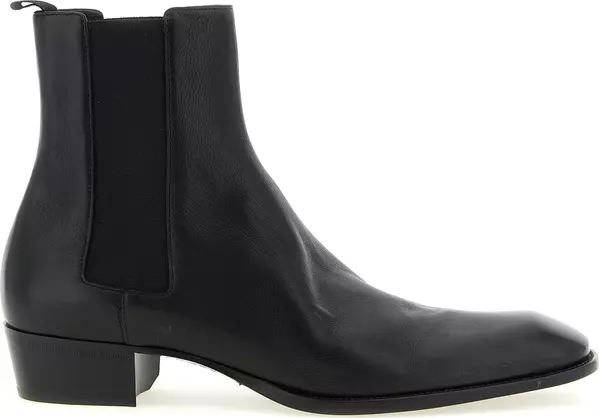 Black Calfskin Chelsea Boots