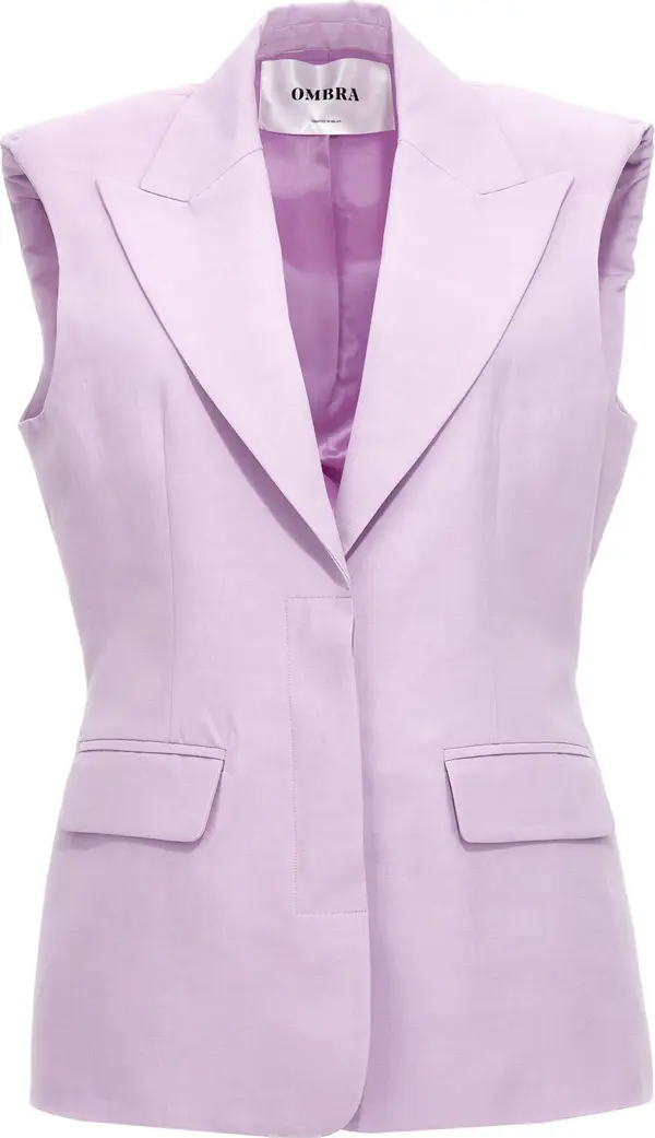 Purple Cotton Blazer