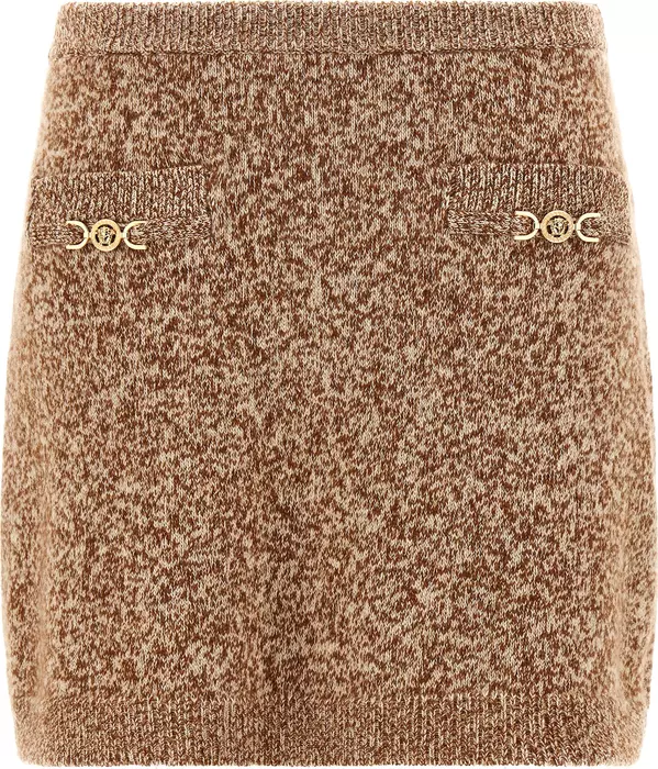 Multicolor Virgin Wool Long Skirt