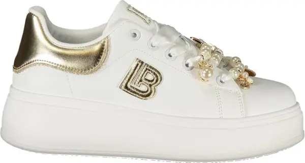 White Polyester Women Sneaker