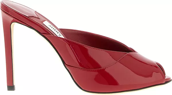 Multicolor Leather Stiletto Heel Sandals