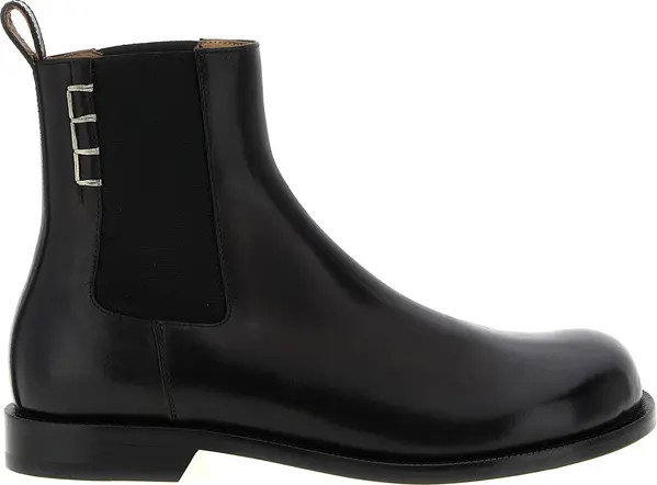 Black Calfskin Chelsea Boots