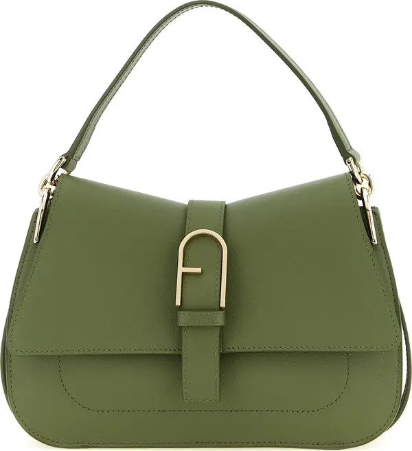 Bicolor Calfskin Shoulder Bag