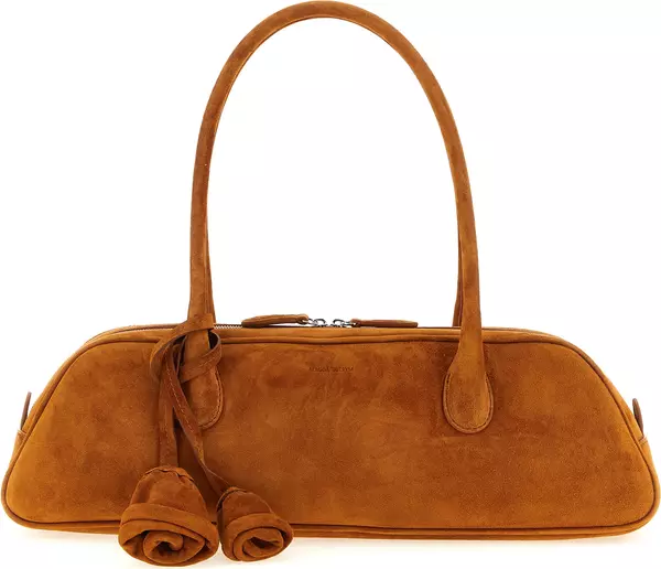 Brown Calfskin Shoulder Bag