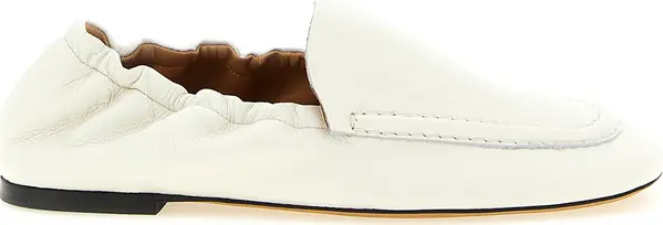 White Lamb Leather Slip-On Loafers