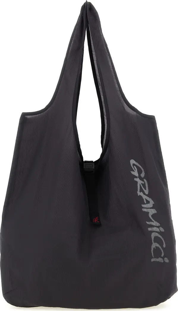 Gray Nylon Tote Bag