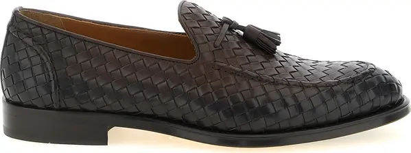 Brown Calfskin Slip-On Loafers