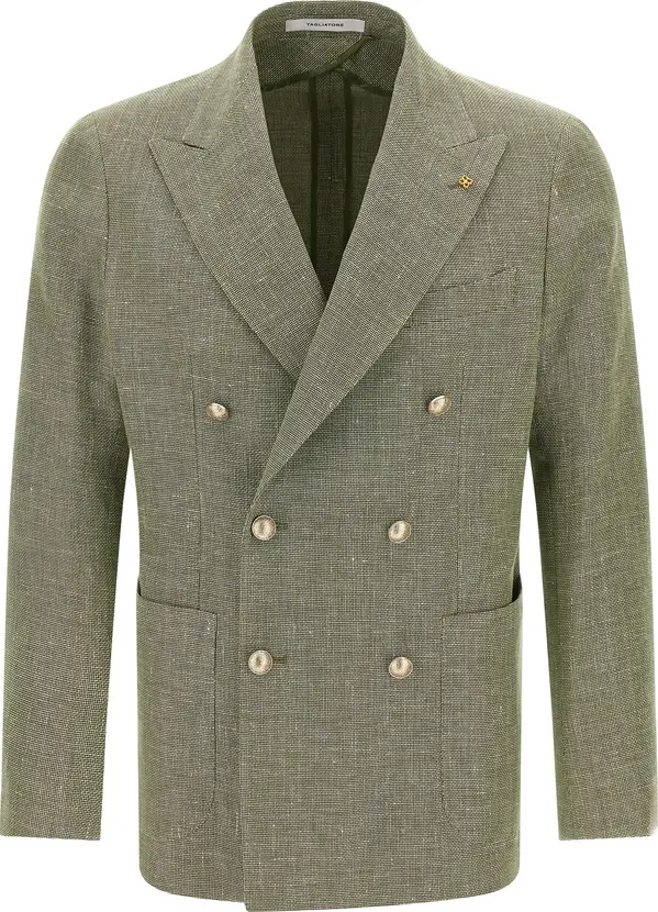 Bicolor Linen Blazer