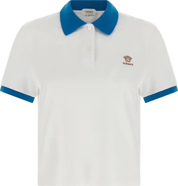 Blue Cotton Polo Shirt