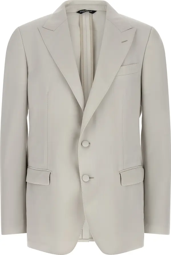 Gray Virgin Wool Blazer