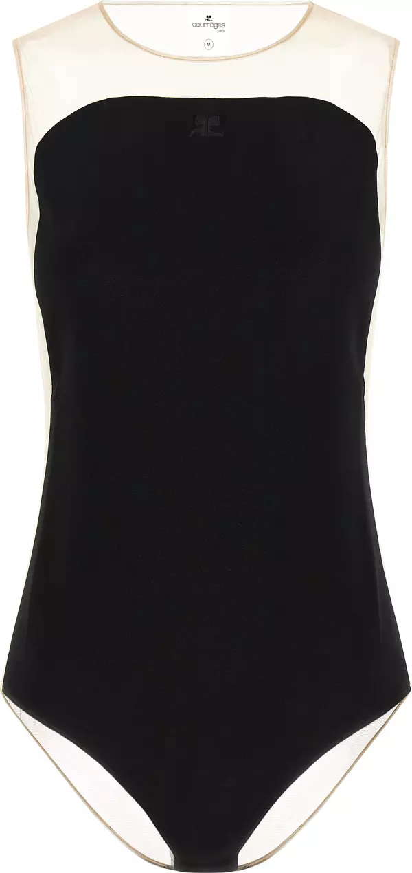 Black Polyester Bodysuit