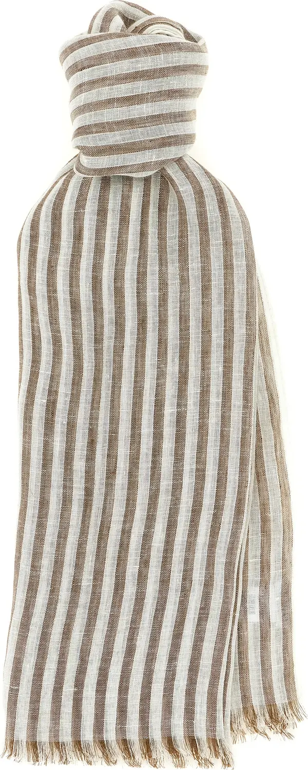 Brown Linen Scarf